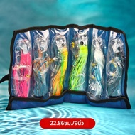 1 pc/6 pcs 6 "/9" หัวอะคริลิคกระโปรง Offshore เกมใหญ่ Trolling Lure สําหรับ Redfin Tuna ตะขอเดี่ยวสํ