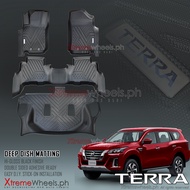 Nissan Terra 2018 to 2025 1st-3rd row 5D Deep Dish Matting Thailand Made Diamond Cut ( Nissan Terra 