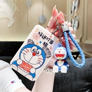 [ks1550.my] Cartoon Card holder Meal Card Doraemon blue Fatty Keychain ID Bus ID ins Campus Card hol