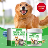 50 pieces YEGBONG Dental Wipes for Dogs & CatsGentle Dental Cleaning Tartar & Stains Fresh Breath Wi