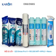 Bộ 11 lõi lọc nước Karofi cho máy nóng lạnh KAD-D66/D66S/D66M Dòng cũ dùng Nano Silver cuối cùng - H