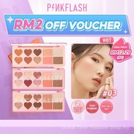 【RM2 OFF】PINKFLASH OhMyLove Palet pembayang mata 4 dalam 1 solek mata Pemerah pipi penanda Kontur pi