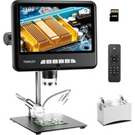 TOMLOV DM402Pro 2K Digital Microscope  – 10.1" IPS Display, 1200X | 24MP Camera, Bottom Light | HDMI