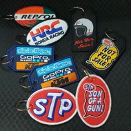 Repsol / Bell / Go Pro / STP embroidery keychain (ready stock)