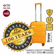 SAMEL 20" FGD 363 JAPANESES CONCEPT EXPANDABLE ANTI THEFT ZIPPER PP LUGGAGE