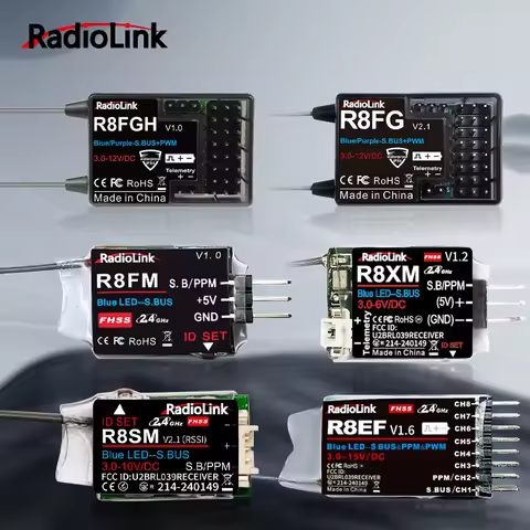 RadioLink RC Receiver R8EF R8FGH R8FG R8FM R8SM R8XM 2.4G 8 Channels Receiver4000 Meters Control & T