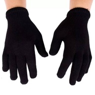 HITAM Plain Black Gloves / Black Knit Gloves / Black Gloves