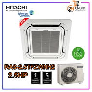 HITACHI 2.5HP RAS-2.5TFZWNH2 4-WAY Ceiling Cassette Fixed Speed RAS-2.5TFZWNH2 / RCI-2.5TFZ2NH HITACHI CASSETTE HITACHI AIRCOND