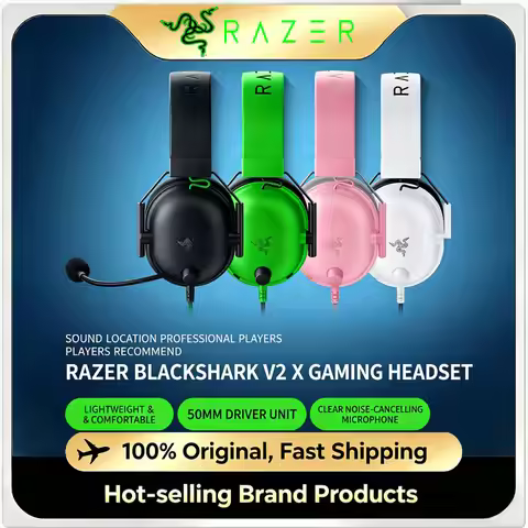 Razer BlackShark V2 X Wired Gaming Headset 7.1 Surround Sound Headphone with Mic for PC PS4