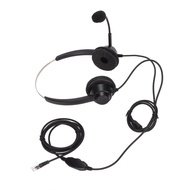 1buycart Business Headset  Adjustable Volume Ultra Light RJ9 Plug Customer Service Headphone Wired for VOIP Phones Office