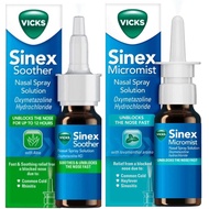 Vicks Sinex Micromist Nasal Spray with/without Aloe มี 2 แบบให้เลือก