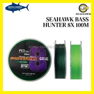 Seahawk Bass Hunter 8x 100M Affordable | High Abrasion ➕ Tensile Strength❗ Braided Fishing Line