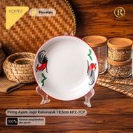 Kukuruyuk Rooster Plate 18.5cm Kopin KPZ-7CP Porcelain Ceramic