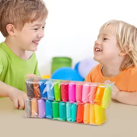 12/24/36pcs New Ultra-Light Plasticine Modeling Clay Air Dry DIY Play Dough Sensory Play Odorless Po