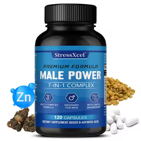 D-Aspartic Acid Capsules with Fenugreek, Maca, Magnesium, Zinc, Vitamin B6 & D3 – Strength, Energy, 