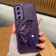 Luxury 3D Diamond Liquid Sand Butterfly Kickstand Phone Case for Samsung Galaxy S25 Note 20 Ultra S2