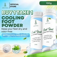 Greenika Cool Foot Cooling Foot Powder Deodorant Talcum Powder Deodorant Antiperspirant
