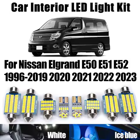 LED Interior Map Dome Number Plate Light Kit For Nissan Elgrand E50 E51 E52 1996- 2021 2022 2023 Car