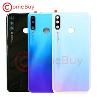 For Huawei P30 Lite Back Glass Battery Cover Rear Housing Door Case Panel With Camera Glass Lens Rep