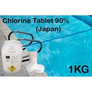 1KG T90 CHLORINE TABLET 90% HI-CHLON for swimming pool/ Tablet Klorin Kolam Renang