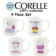 CORELLE Corningware x Peanuts Mug 360ml 4 Piece Set