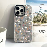 Glitter Case Compatible For IPhone 11 12 13 15 16 Pro Max Wishes Among The Clouds X XR XS Max Silico