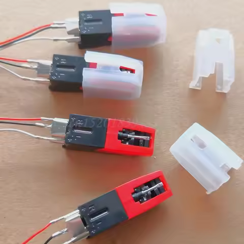 2PCS Gramophone Record Magnetic Cartridge+Tricolor Phono line Stylus With LP Vinyl Needle Kit Univer