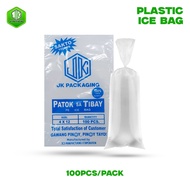 JKM 100pcs Plastic Ice Bag 4x12 inches