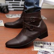 Hot-Sell  Mens Ankle Boots Pointed Toe High Top Shoes Business Boots UXA0 4J4Z SQ4I