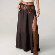 Y2k Women's Brown Going Out Vacation Holiday Sexy Boho Hippie Concert Coachella Western Style Casual