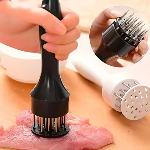 Stainless Steel Loose Meat Needle Handheld Use Tender Meat Needle with Broken Tendons Steak Pork Chi