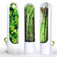 Herb Saver Storage Container Fresh Herb Keeper Vanilla Vegetables Fresh Preservation Bottle for Refr