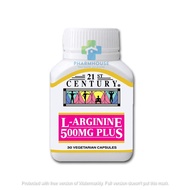 21ST CENTURY L-ARGININE 500MG PLUS 30'S (EXP:22.12.2022)