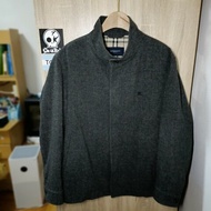 Burberry London 日本製 鐵灰色 戰馬 羊毛 短版大衣 哈靈頓外套 布勞森外套 M
