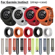 New Garmin Instinct Smart Watch Case and Garmin Instinct strap Silicone Protector Cover Shell Protected Case and strap
