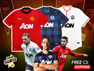 เสื้อฟุตบอลย้อนยุค แมนเชสเตอร์ ยูไนเต็ด เกรดแฟนบอล ปี 2012/2013 Manchester United Retro 2012/2013 Jersey Kit ( AAA )