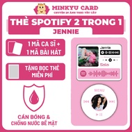 [Jennie] 2-in-1 Corner Spotify Jennie Postcard as a Gift, 2-Sided Plastic Laminate Decor