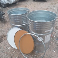 drum galvanis 200 liter tutup lebar bekas