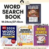 [SG] Word Search Book Busy Kids Activity Book Large Print Crossword Puzzle Word Game Books for Adult