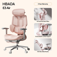 (Ready Stock)HBADA E3 Air Ergonomic Chair Office Chair (Pink) Adjustable Headrest Armrest & Backrest