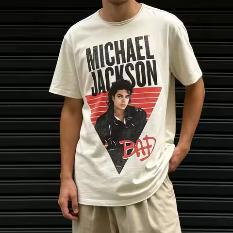 Michael Jackson Michael Jackson American Vintage Trend Oversize Men's women's Tshirts Children's adu