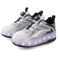 100% High QualityAdult and Children Two-W Heel LED le Luminous Shoes Roller Skates Kids Outdoor Snea