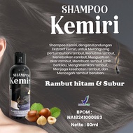 Shampo Kemiri Hitam Penumbuh Rambut Cepat Penghilang Uban dan Rontok 60ml - BPOM