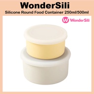 [WONDERSILI] Round Silicone Container 250ml / 500ml  Baby Food Container