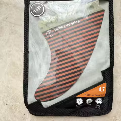 JNJ-FUTURE 5Pieces Fibergalss 4.55 Inch Surfboard Fin And 3Pcs 4.7 Inch Thruster