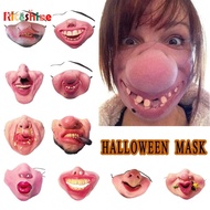Ugly Latex Face Masks Elastic Band Big Nose Half Face Halloween Party Mask Cosplay Decoration