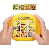 Rotating 3D Puzzle for Kids 3 4 5 6 7 Year Old, 4 Puzzles in 1, Handheld Game Fidget Toys for Travel