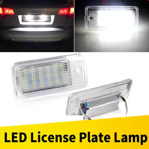 2PCS LED Number License Plate Light For Audi A3/S3 A4/S4 B6 B7 A6/S6 A8/S8 RS4 RS6 Q7 OEM#8E0943021B