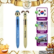 【PINKFOOT】 Wallace and Gromit Figure 6-Color Ballpoint Pen 2pcs Set - 0.7mm Multi Color Retractable 