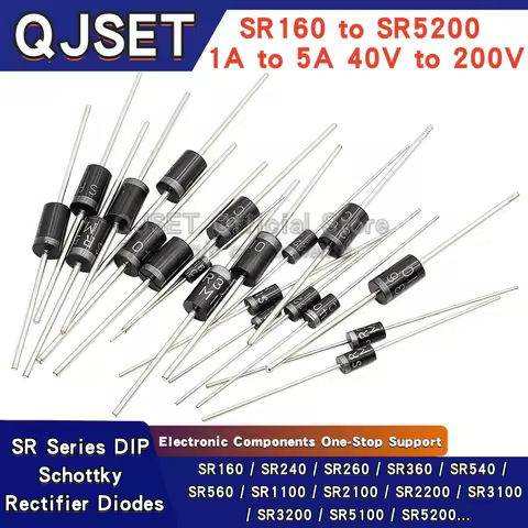 20pcs SR160 SR240 SR260 SR360 SR540 SR560 SR1100 SR2200 SR2100 SR3100 SR3200 SR5100 SR5200 Schottky 